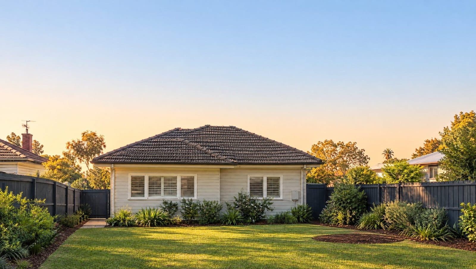 After: the gum removed and an open lawn in its place