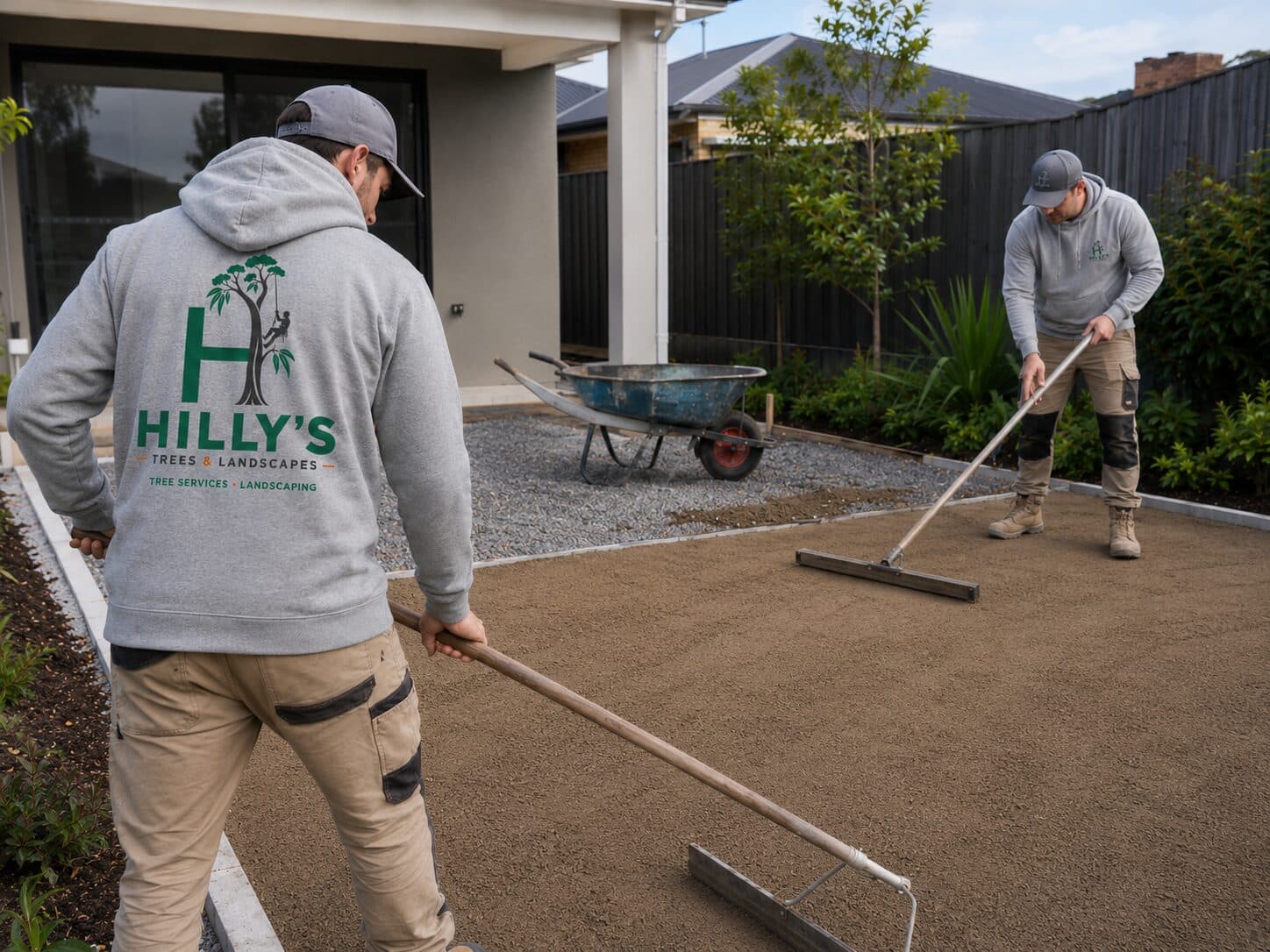 Decomposed granite base prep, the kind of work that makes lawn last